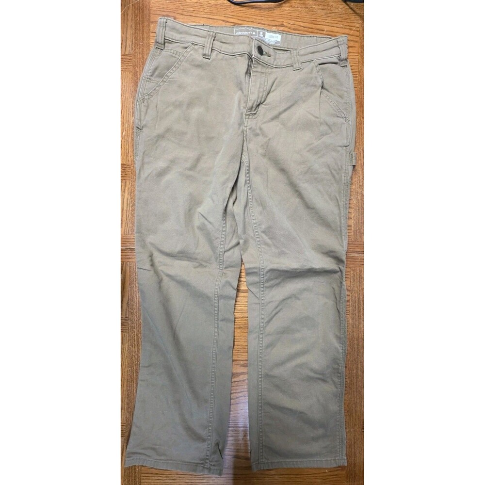 Carhartt Loose Fit Women's Size 10 Short Brown Rugged Flex Pants